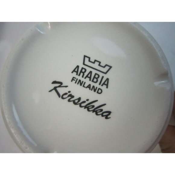 Arabia Finland Kirsikka Cherry Cherries Flat Cup with Saucer - Picture 4 of 8